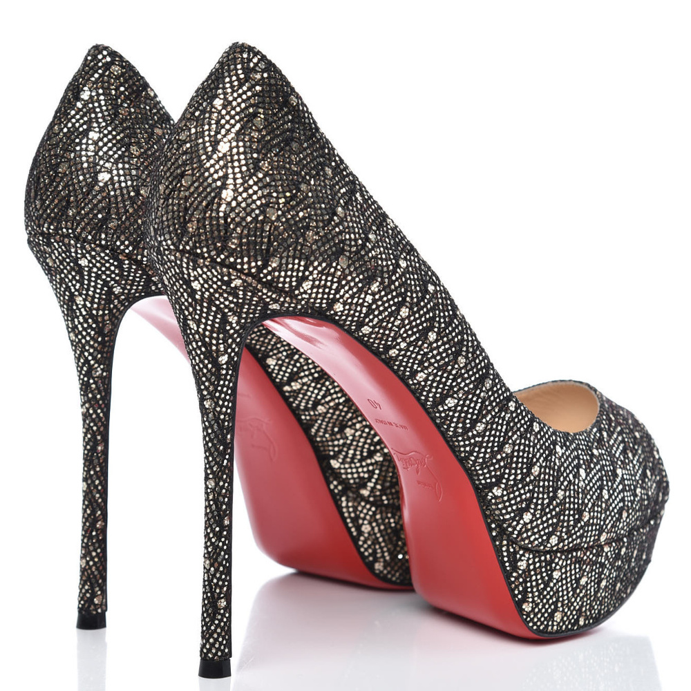Sparkle Christian Louboutin Peeptoe Pumps ✨
